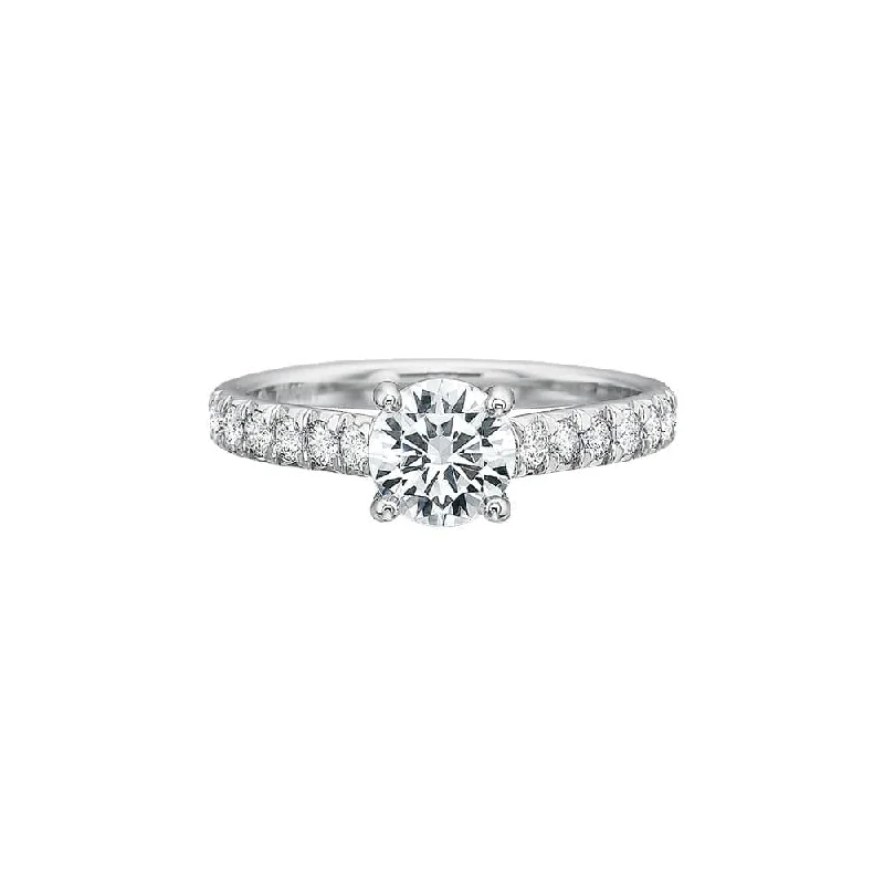 Engagement rings with split-shank topaz designs -New Aire Diamond Semi Mount Ring