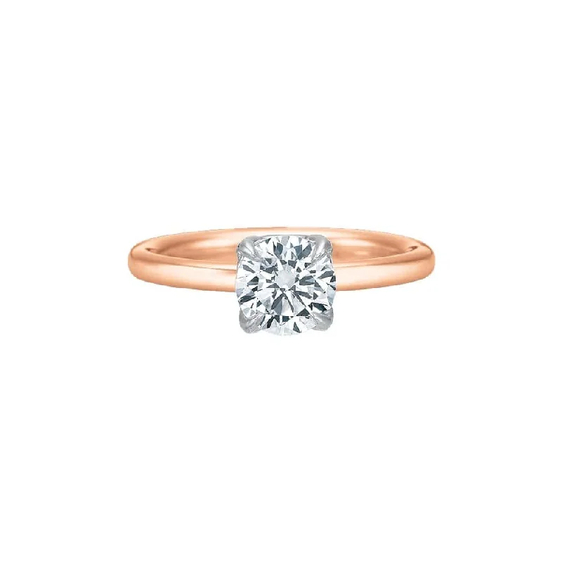 Engagement rings with bold coral for vibrancy -Platinum Setting