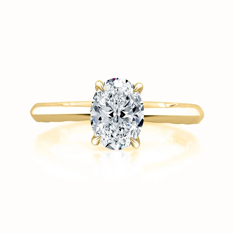 Engagement rings with vintage-inspired claw prongs -Diamond Semi Mount Ring | 14k Yellow (1.50ct Head)