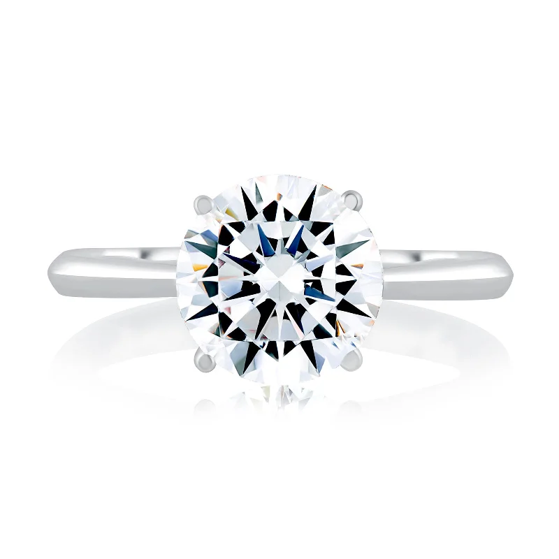 Engagement rings with east-west moonstone settings -Diamond Semi Mount Ring | 14k White (1.50ct Head)