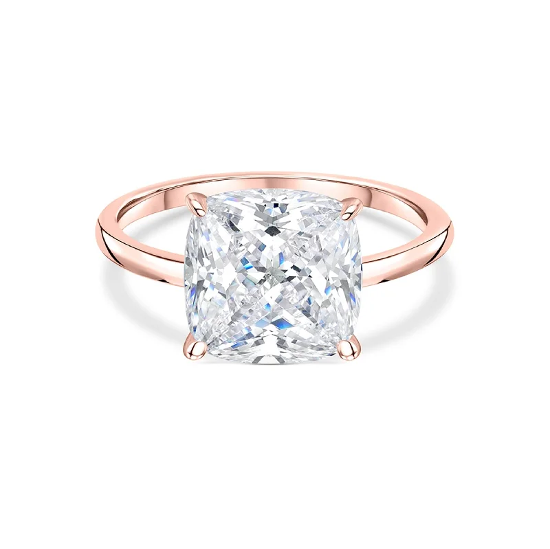 Engagement rings with cluster topaz for dazzle -The Claire - Rose Gold