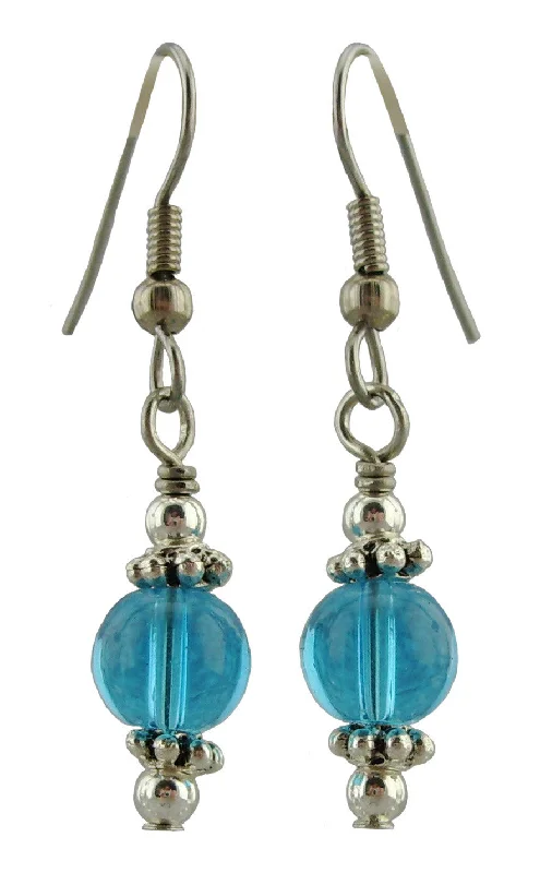 Drop Earrings for Yoga Session -Aqua Drop Earrings