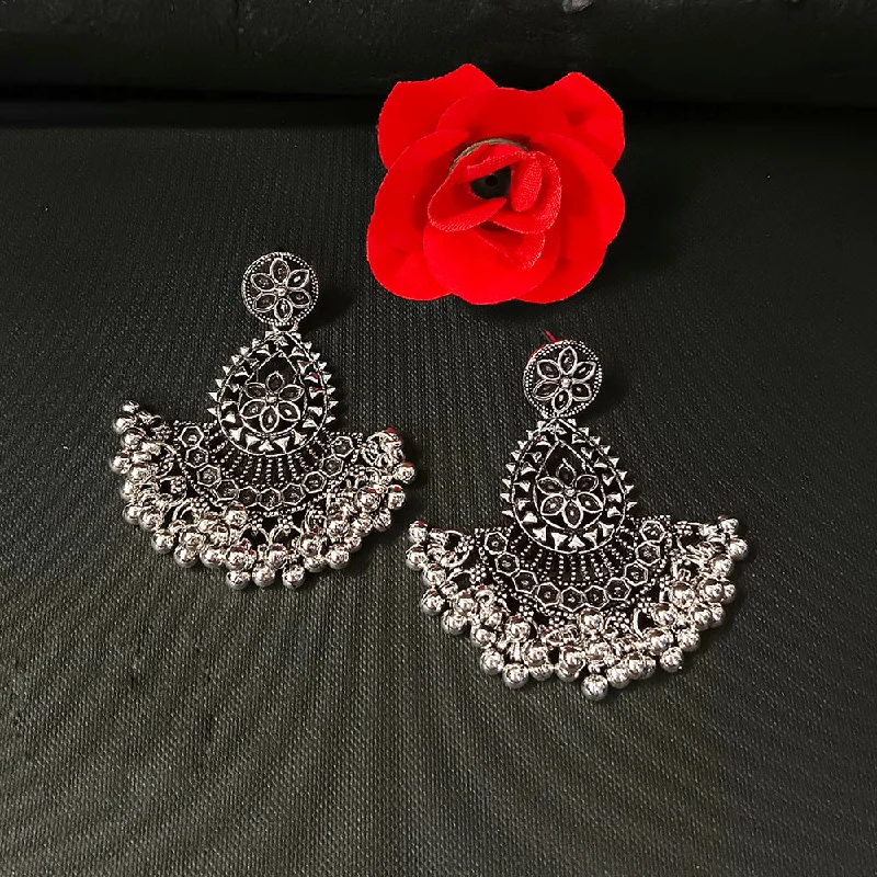 Pearl Drop Earrings for Elegance -Bhavi Jewels Oxidised Plated Dangler Earrings