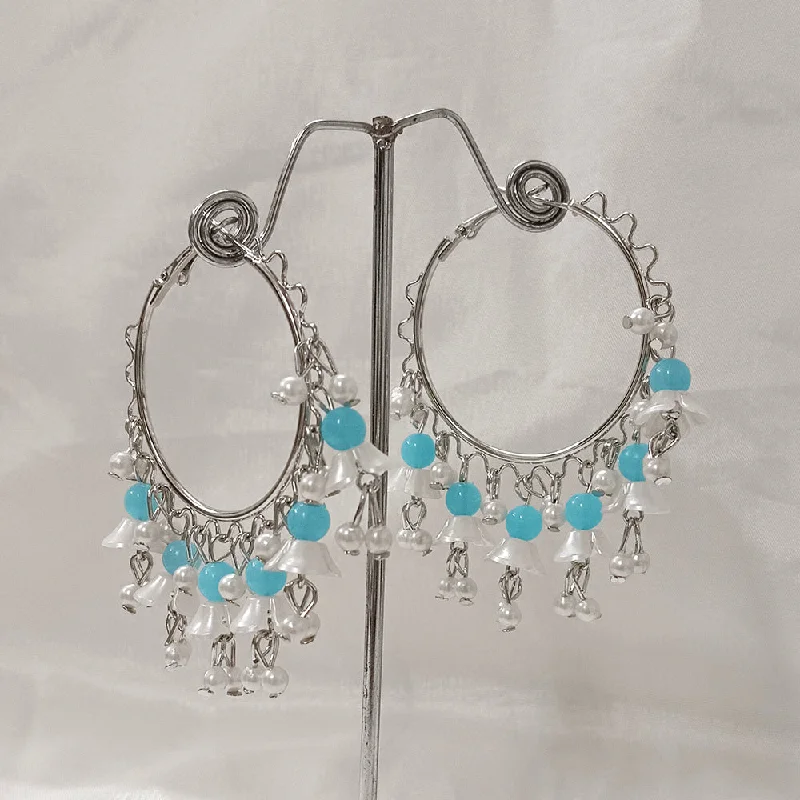 Drop Earrings for Bridesmaids Look -Bhavi Jewels Silver Plated Dangler Earrings