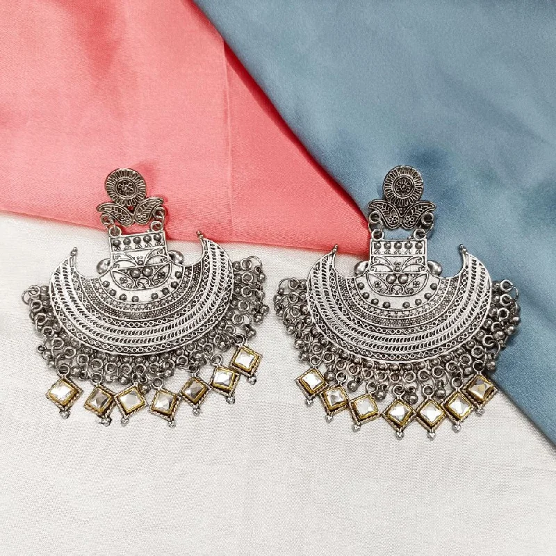 Heavy Duty Drop Earrings for Durability -Bhavi Oxidised Plated Dangler Earrings