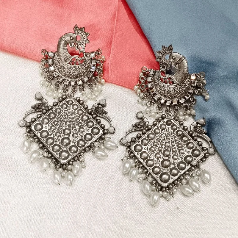 Waterproof Drop Earrings for Outdoor -Bhavi Oxidised Plated Dangler Earrings