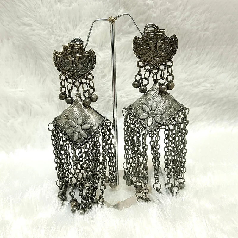 Drop Earrings for Birthday Celebration -Bhavi Jewels Oxidised Plated Dangler Earrings