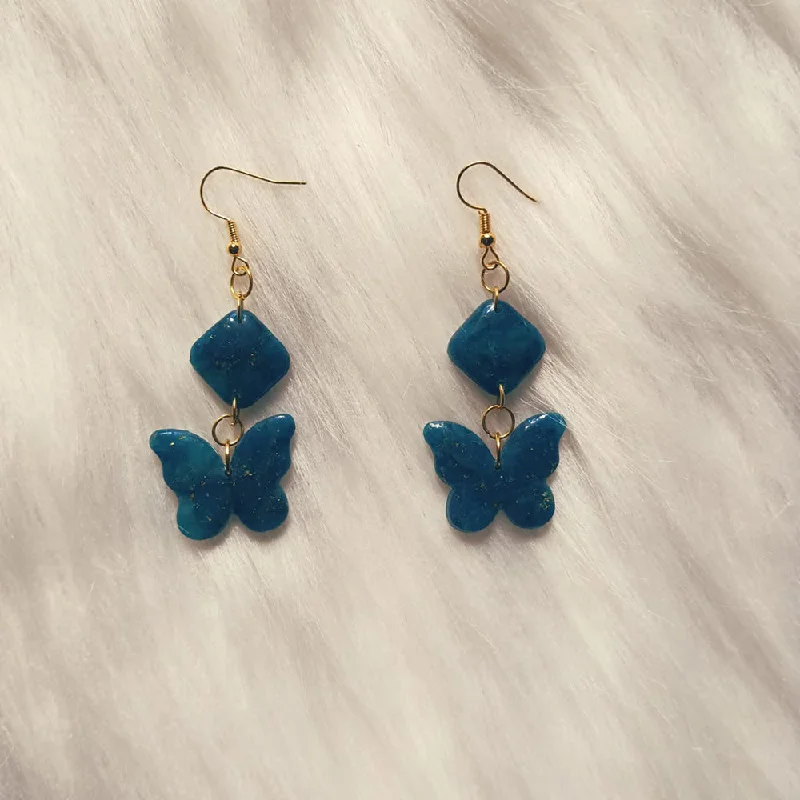 Drop Earrings with Floral Motifs -Emmas Designs Clay Dangler Earrings