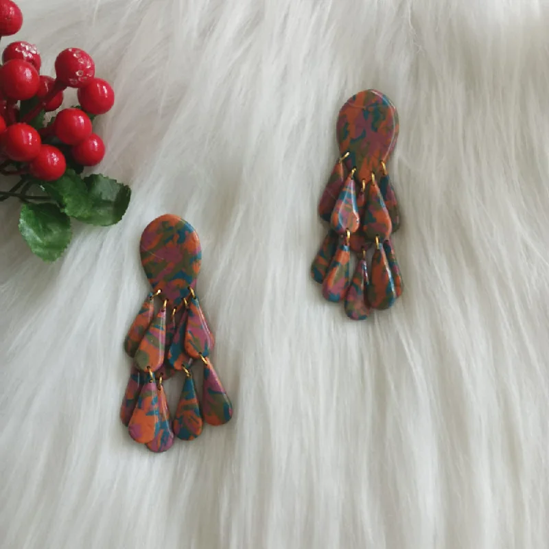 Drop Earrings for Office Wear -Emmas Designs Clay Dangler Earrings