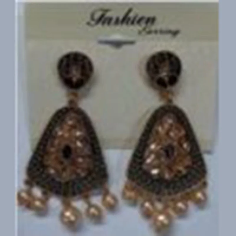 Drop Earrings for Office Wear -Infinity Jewels Gold Plated Dangler Earrings