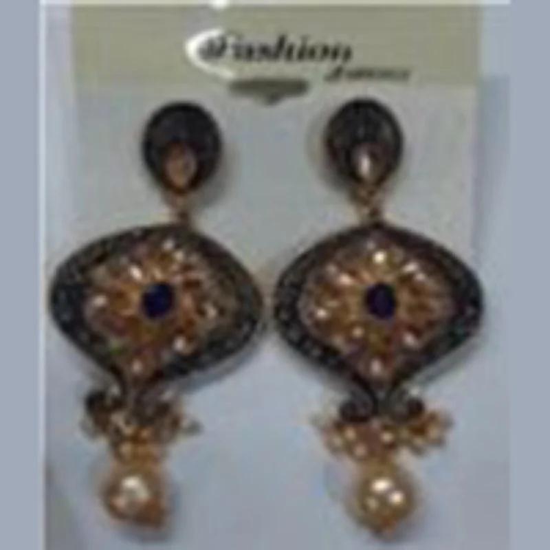 Drop Earrings for Anniversary -Infinity Jewels Gold Plated Dangler Earrings