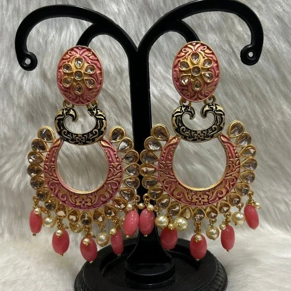 Beaded Drop Earrings for Party -Infinity Jewels Gold Plated Dangler Earrings