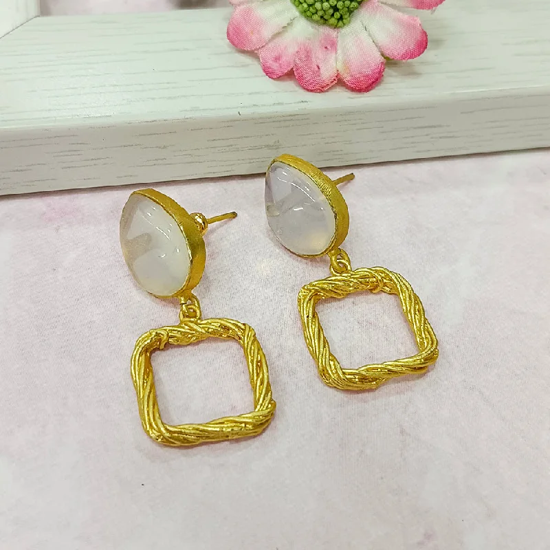 Drop Earrings with Vine Designs -Infinity Jewels Gold Plated Hypoallergenic Nickel Free Dangler Earrings