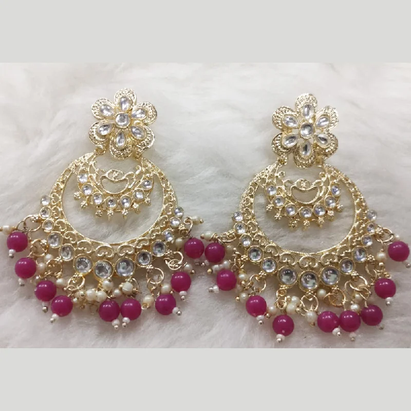 Drop Earrings with Infinity Symbols -Khushboo Jewellers Gold Plated Dangler Earrings (Assorted Color)