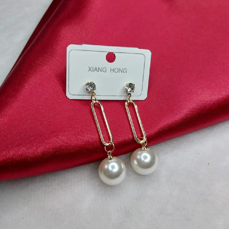 Waterproof Drop Earrings for Outdoor -Lucentarts Jewellery Gold Plated Dangler Earrings