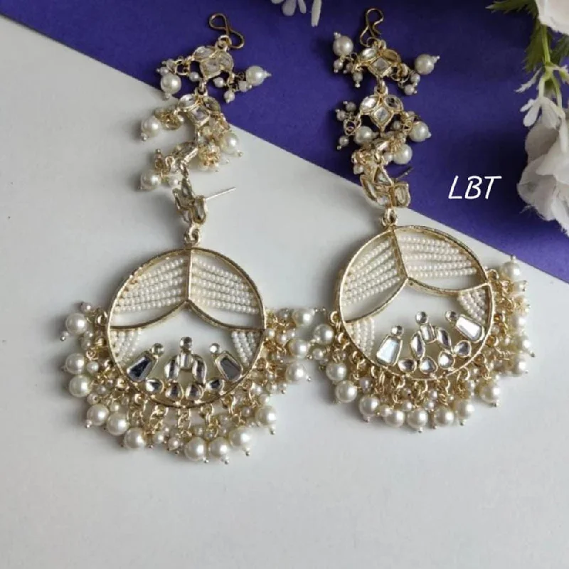 Drop Earrings for Formal Attire -Lucentarts Jewellery Gold Plated Dangler Earrings