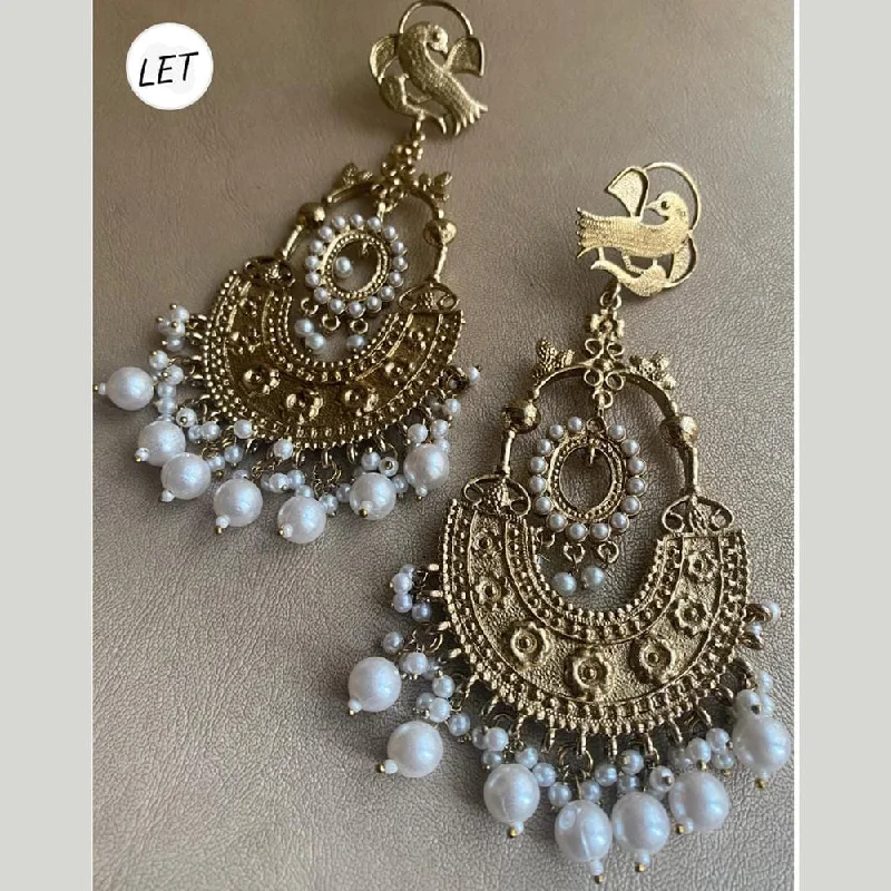 Drop Earrings for Casual Outfit -Lucentarts Jewellery Gold Plated Dangler Earrings