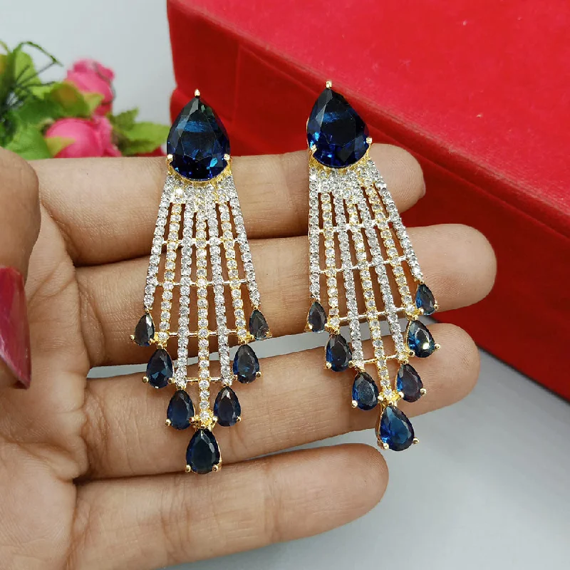 Drop Earrings with Animal Motifs -Manisha Jewellery 2Tone Plated AD Stone Dangler Earrings