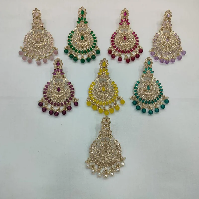 Triangular Drop Earrings for Edge -Manisha Jewellery Gold Plated Crystal Stone Dangler Earrings