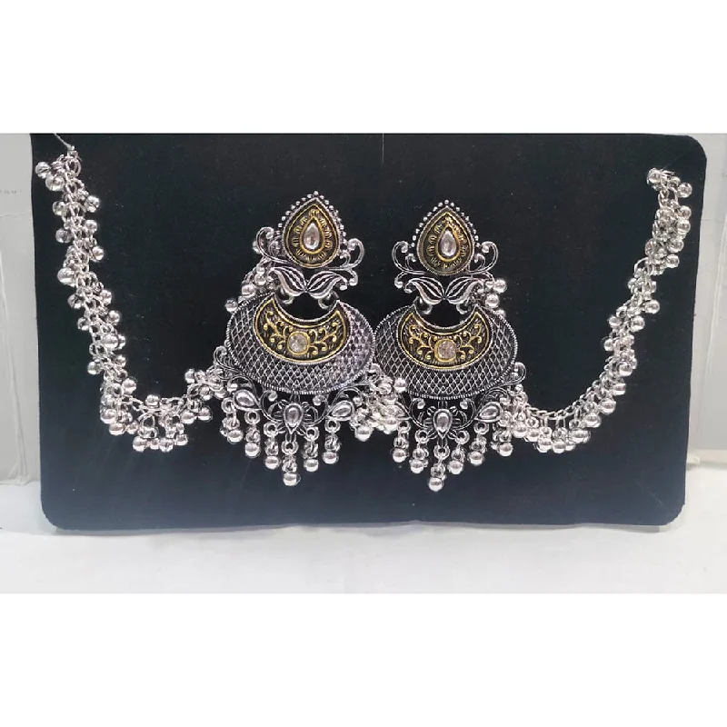 Drop Earrings with Symbolic Elements -Manisha Jewellery Oxidised Plated Kanchain Dangler Earrings