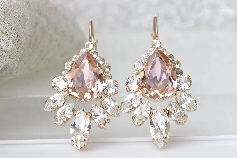 Drop Earrings for Prom Night -MORGANITE DROP EARRINGS