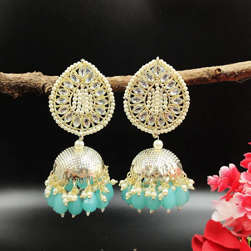 Triangular Drop Earrings for Edge -Pooja Bangles Gold Plated Jhumki Earrings