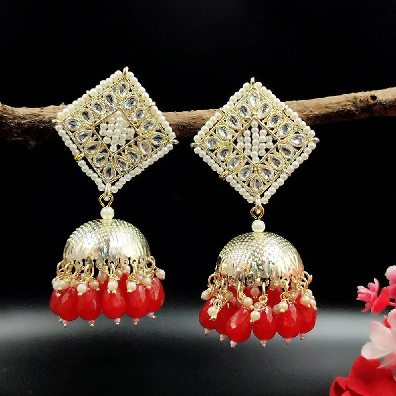 Oval Drop Earrings for Grace -Pooja Bangles Gold Plated Jhumki Earrings