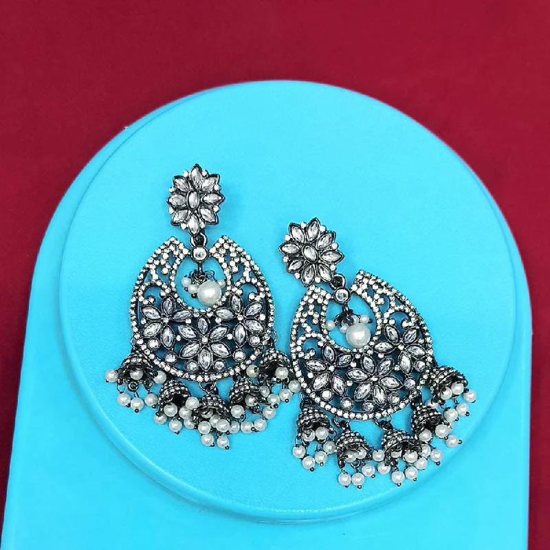 Drop Earrings with Animal Motifs -Pooja Bangles Oxidised Plated Dangler Earrings