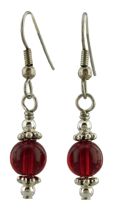 Long Drop Earrings for Dramatic -Red Drop Earrings