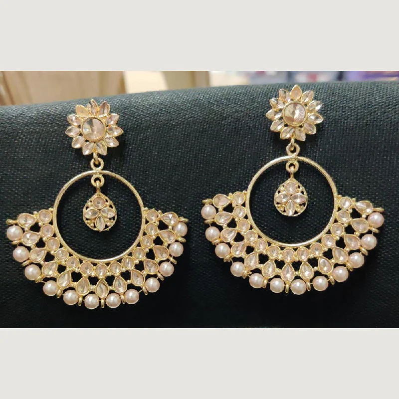 Drop Earrings with Keyhole Designs -Shreeji Gold Plated Dangler Earrings