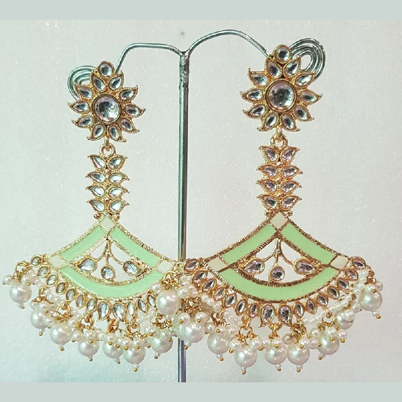 Drop Earrings with Symbolic Elements -Shreeji Gold Plated Dangler Earrings