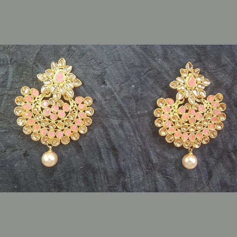 Drop Earrings with Polished Shine -Shreeji Gold Plated Dangler Earrings