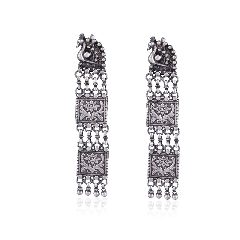 Animal Print Drop Earrings for Fun -Silver Mountain 925 Sterling Dangler Earrings