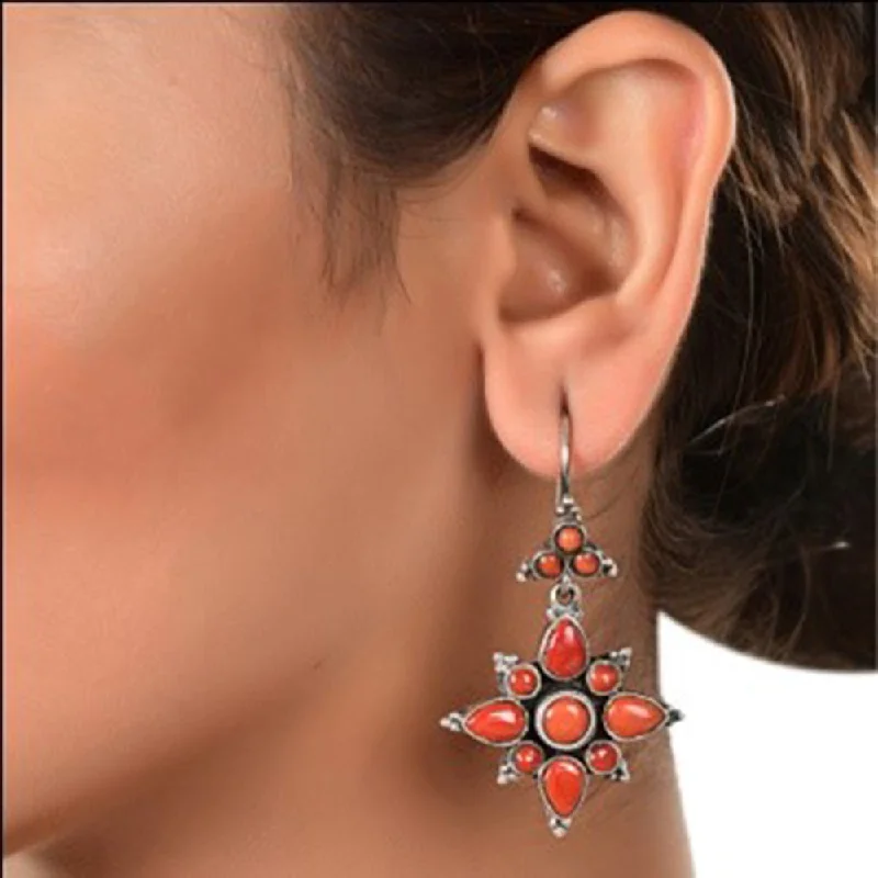 Celtic Drop Earrings with Knotwork -Silver Mountain 925 Sterling Silver Dangler Earrings