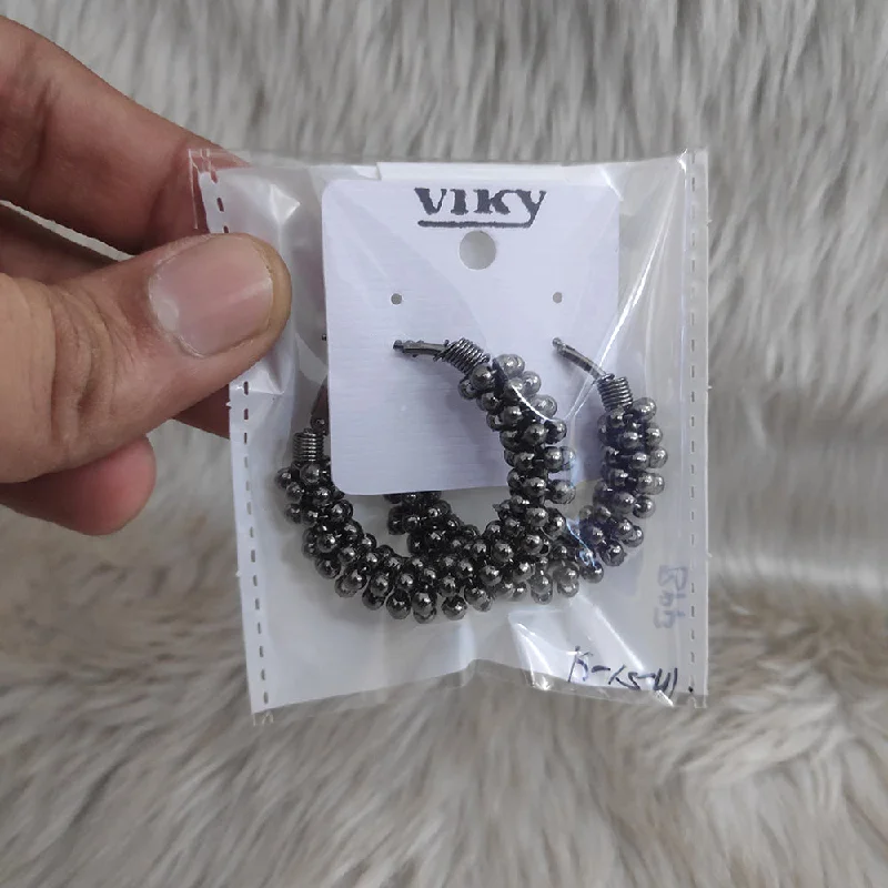 Tarnish Resistant Drop Earrings for Longevity -Viky Oxidised Plated Dangler Earrings