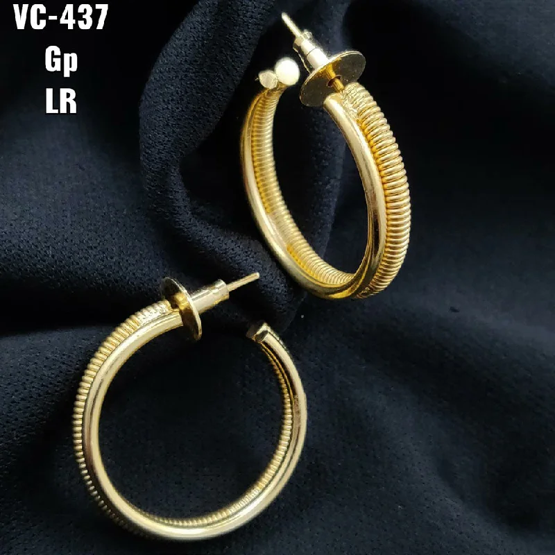 Nickel Free Drop Earrings for Safety -Vivah Creations Gold Plated Designer Dangler Earrings