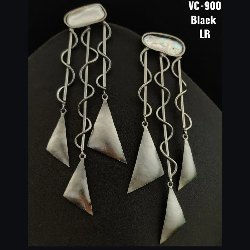 Silver Drop Earrings for Men -Vivah Creations Gold Plated Designer Dangler Earrings