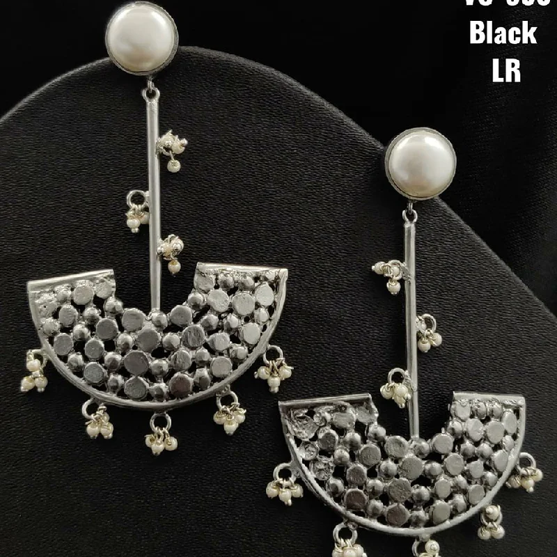 Long Drop Earrings for Dramatic -Vivah Creations Oxidised Plated Designer Dangler Earrings