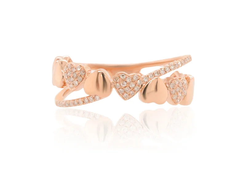 Rings with vintage-inspired rose-cut diamonds -14KR SCD 0.14   3.31 GR 61 ST