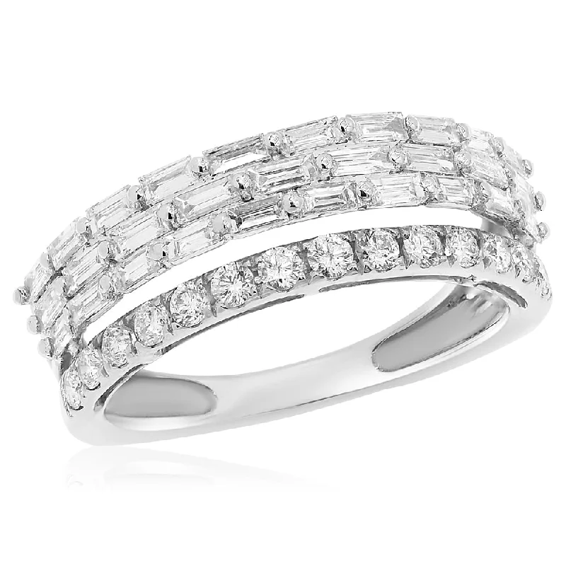 Rings with herkimer diamonds for raw clarity -14KTRG  0.37CTS DIAMONDS, BG 0.70CTS, 3.07GM, 43ST