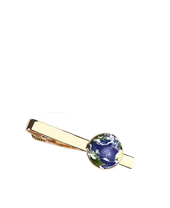 Stunning necklaces and pendants with sapphire gemstones for a luxurious blue hue-18k Gold Blue Map Tie Bar