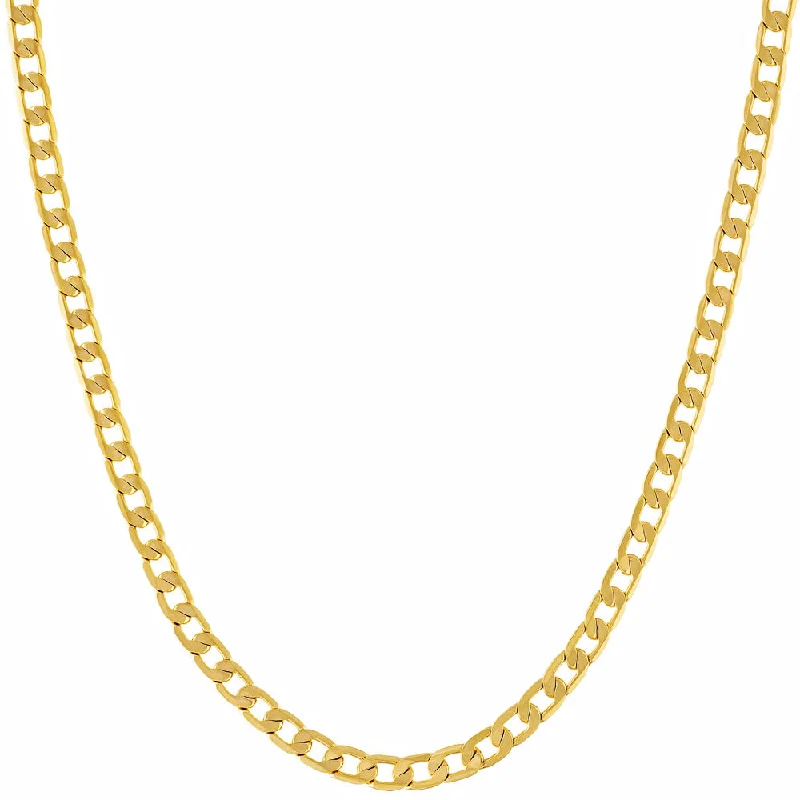 Beautiful necklaces and pendants with layered chains for a fashionable, chic look-3mm Flat Cuban Link Chain