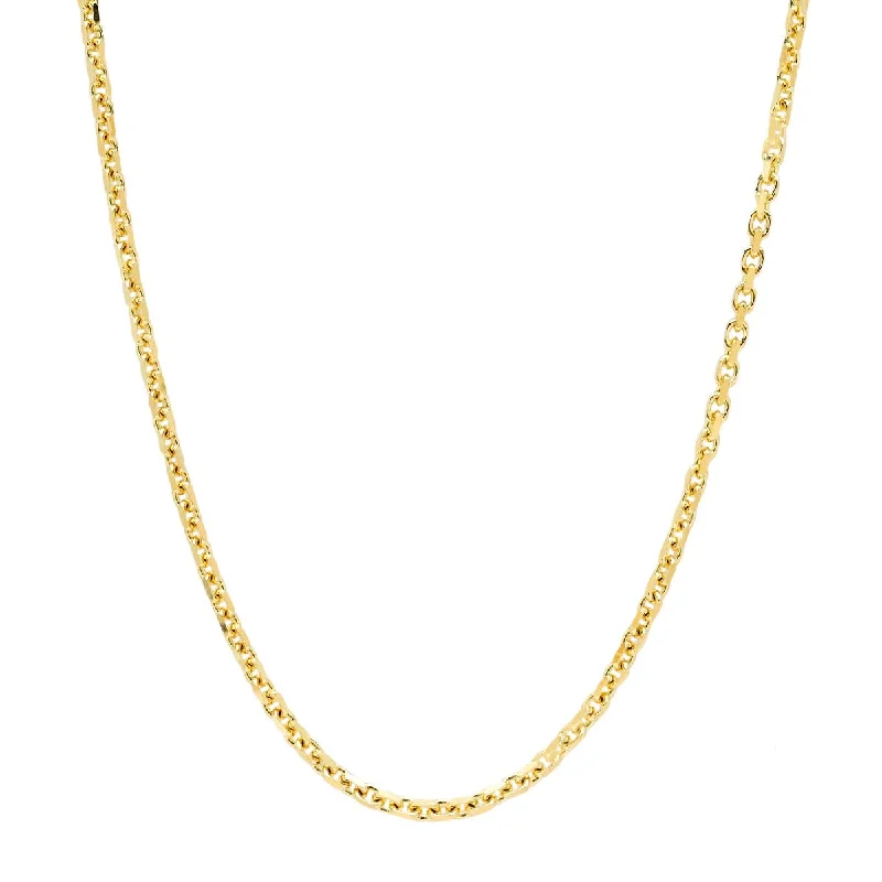 Unique necklaces and pendants with artistic shapes for a creative, one-of-a-kind design-Anchoro Chain in 14kt Yellow Gold (22 inches and 3.2mm wide)