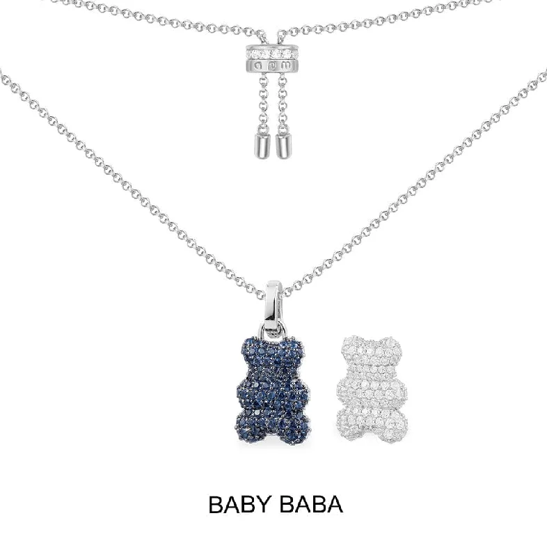 Best necklaces and pendants with opal and gold for a vibrant, luxurious contrast-Baby Baba Yummy Bear (Clippable) Adjustable Necklace