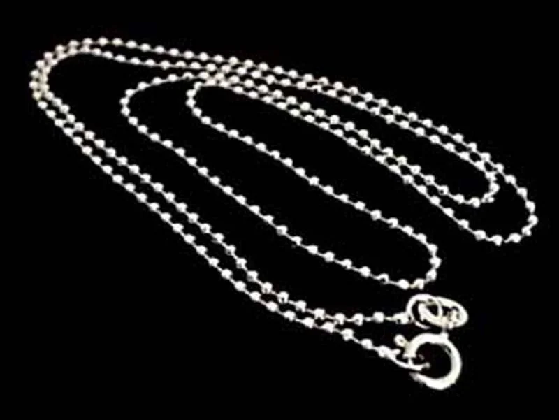 Best necklaces and pendants with glowing moonstone for an ethereal glow-30" Thin Gauge 1.5mm Cut Ball Chain, Sterling