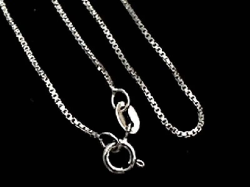 Necklaces and pendants with abstract shapes for a modern, creative appearance-24" Medium Gauge 1mm Box Chain, Sterling