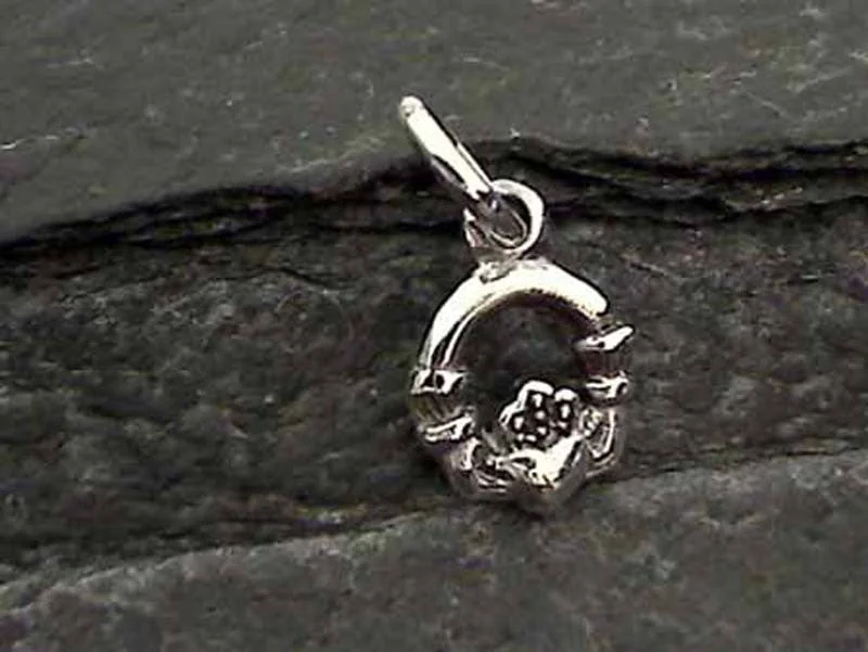 Best necklaces and pendants with vintage coin pendants for a unique accessory-Sterling Silver Celtic Claddagh Charm