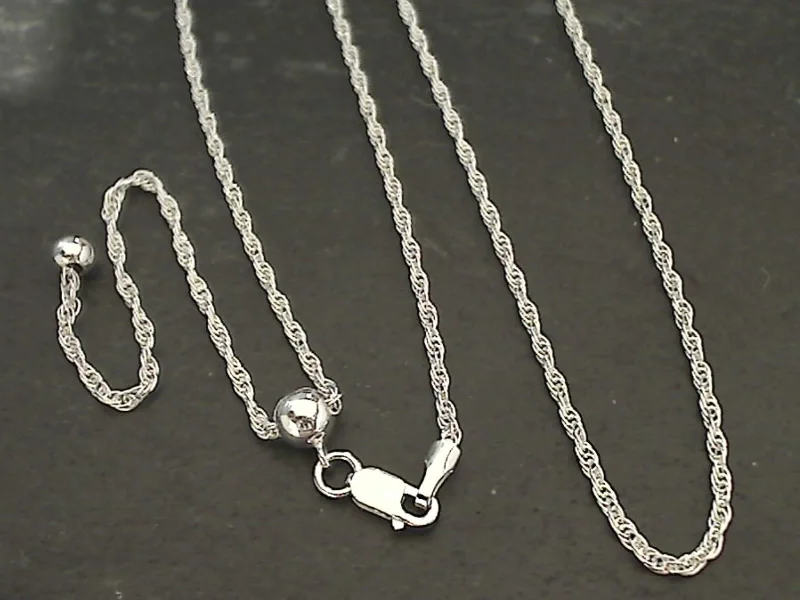 Beautiful necklaces and pendants with geometric shapes for a modern, artistic design-Adj up to 20", 1.5mm Cordino Chain, Sterling