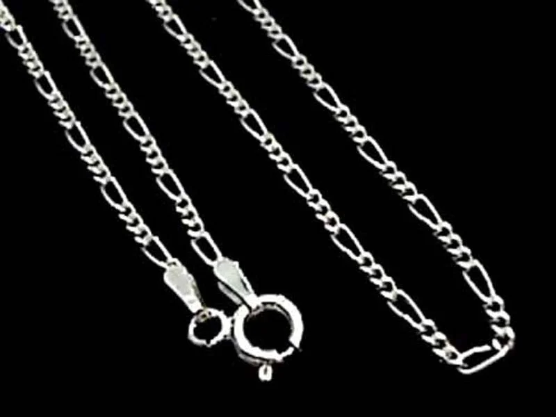 Beautiful necklaces and pendants with tree branch motifs for a nature-inspired design-20" Thin Gauge 1.5mm Figaro Chain, Sterling