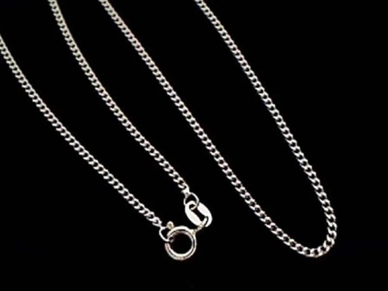 Best necklaces and pendants with seashell designs for a tropical, beachy vibe-16" Medium Gauge Sterling Silver Curb Link Chain